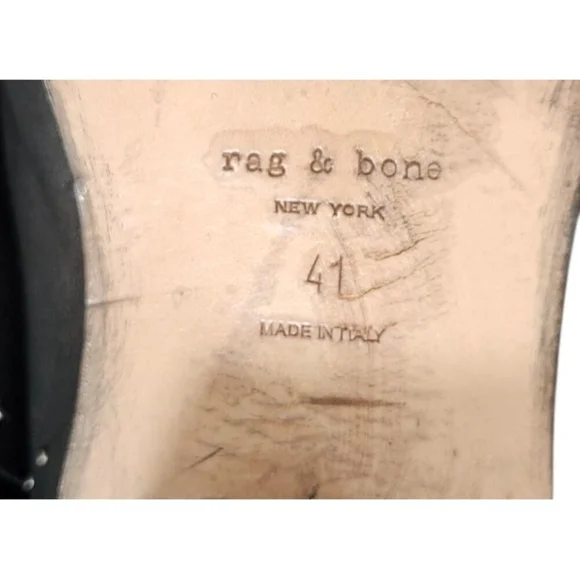 Rag & Bone Willow Stud Leather Boots In Black Size EU 41/US 11 - Picture 12 of 16